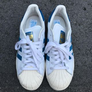 スーパースター(SUPERSTAR)のadidas スーパースター 水色 23.5cm(スニーカー)