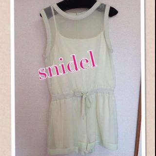 スナイデル(SNIDEL)のsnidelシースルーロンパース(サロペット/オーバーオール)