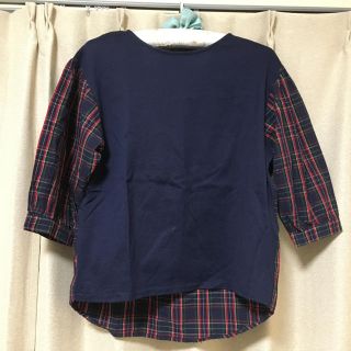 ダブルクローゼット(w closet)の異素材チェックブラウス(シャツ/ブラウス(長袖/七分))