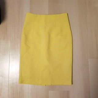 デュラスアンビエント(DURAS ambient)のデュラスアンビエント　タイトスカート　黄色(ひざ丈スカート)