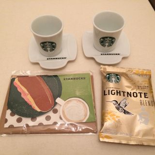 スターバックスコーヒー(Starbucks Coffee)のスタバ デミタスプレート コーヒー豆 グリーティングカード(グラス/カップ)