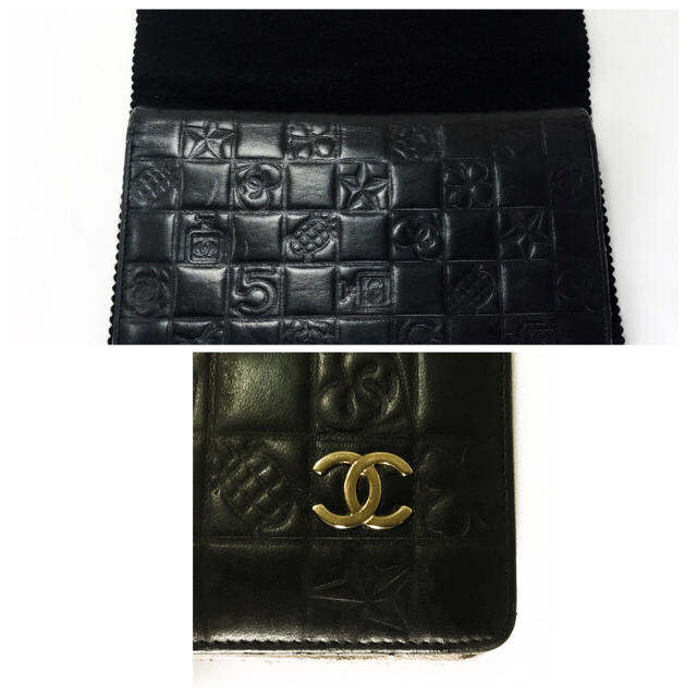 CHANEL(シャネル)のたーたん 様 専用 ♡CHANEL アイコン シンボルチャーム 2つ折り長財布 レディースのファッション小物(財布)の商品写真