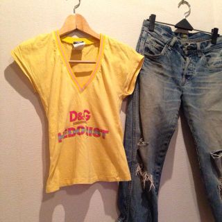 ドルチェアンドガッバーナ(DOLCE&GABBANA)の専用★D&G 半袖Tシャツ 黄色(Tシャツ(半袖/袖なし))