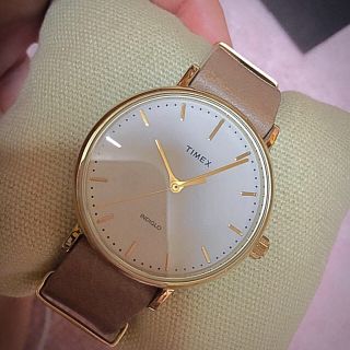 タイメックス(TIMEX)のTIMEX ベージュ 時計(腕時計)