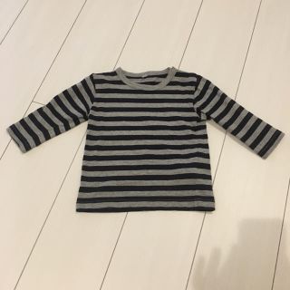 ムジルシリョウヒン(MUJI (無印良品))の子供用👶ボーダーロンT♡(Ｔシャツ)