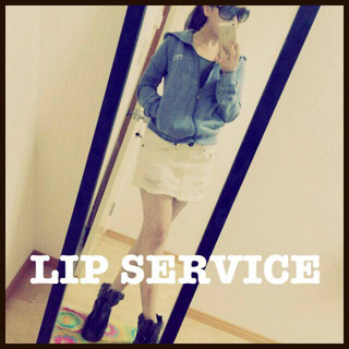 リップサービス(LIP SERVICE)の【値下げ】リップサービス白デニムスカート(ミニスカート)