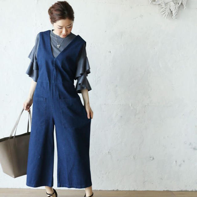 爆買い デニムサロペット 後ろリボンの通販 by Liliha's shop|ラクマ 最安値安い