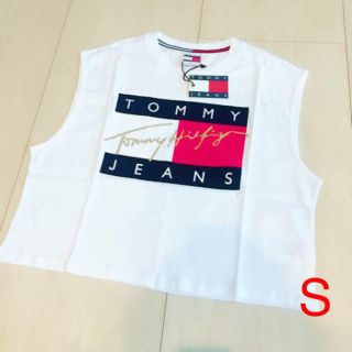 トミーヒルフィガー(TOMMY HILFIGER)の新品未使用 tommy jeans 90s ロゴタンクトップ 白S(タンクトップ)