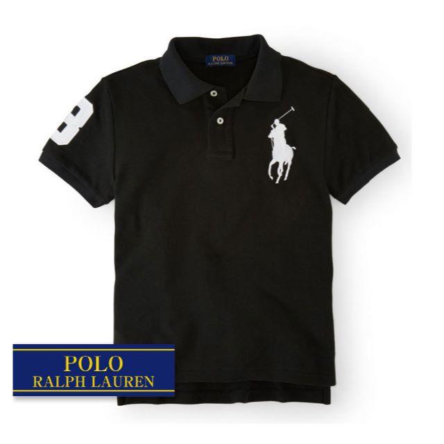 Ralph Lauren(ラルフローレン)の☆新品☆ 140 ラルフローレン ポロシャツ ビッグポニー ブラック 8144 キッズ/ベビー/マタニティのキッズ服男の子用(90cm~)(Tシャツ/カットソー)の商品写真