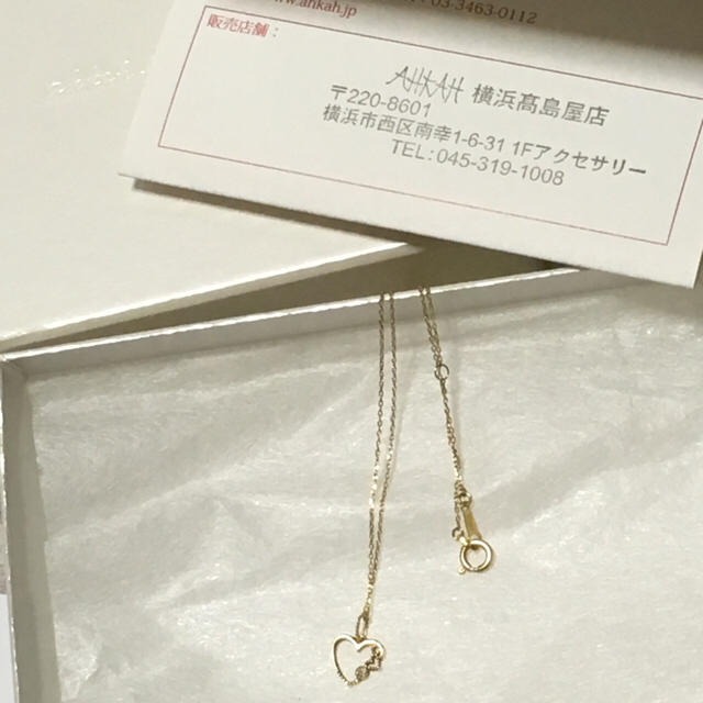 アガット AHKAH K18フィルハートダイヤネックレスの通販 by Candy's