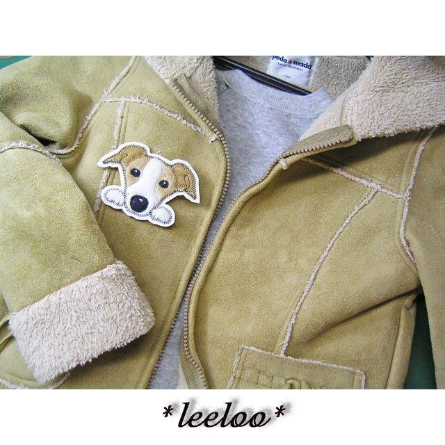 ふさふさファーのイタグレ★アップリケ★犬ワッペン★の通販 by leeloo's shop｜ラクマ