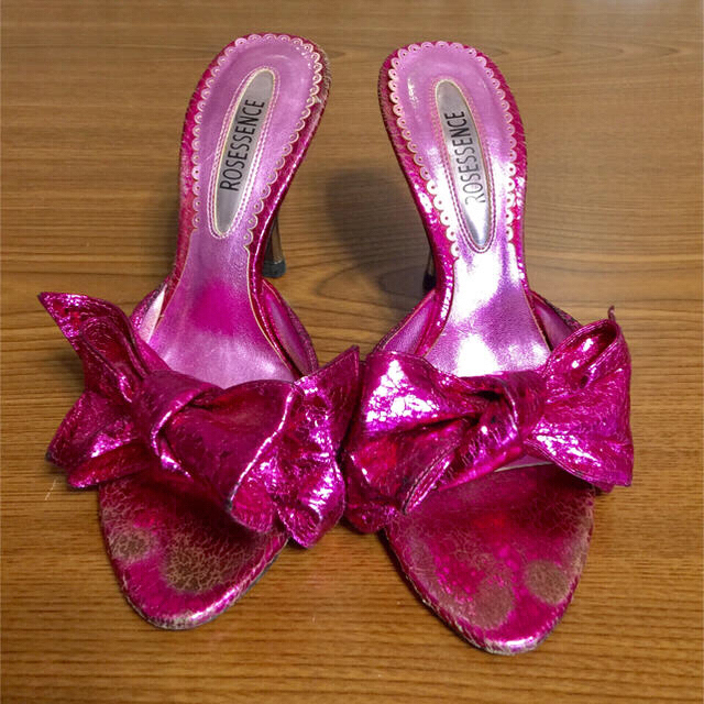 ピンク リボン ミュール レディースの靴/シューズ(ミュール)の商品写真