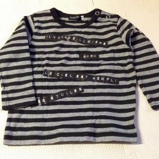 ベベ(BeBe)のBeBe ブラック＆グレーボーダーロンT(その他)