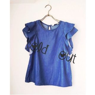 リリーブラウン(Lily Brown)のSOLD OUT　デニム༘*ೄ˚フリルトップス(シャツ/ブラウス(半袖/袖なし))