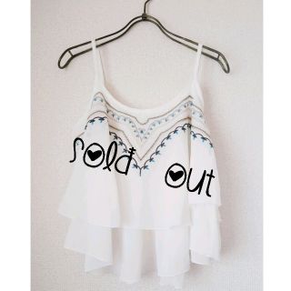 ディーホリック(dholic)のSOLD OUT　刺繍༘*ೄ˚シフォンキャミソール(キャミソール)