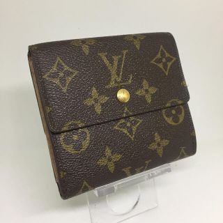 ルイヴィトン(LOUIS VUITTON)の【鑑定済】Louis Vuitton　Ｗホック折り財布★　　モノグラム　茶色  (折り財布)