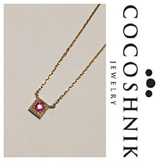 ココシュニック(COCOSHNIK)の【ココシュニック】K10 スクエア ミル ネックレス(ネックレス)