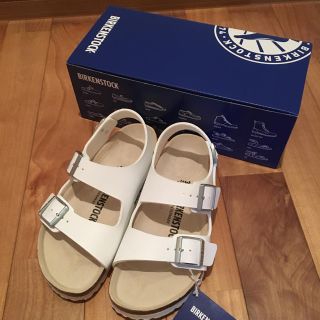 ビルケンシュトック(BIRKENSTOCK)のビルケンシュトック ミラノ 23.5〜24.0cm ホワイト(サンダル)