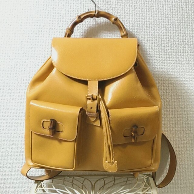 Gucci(グッチ)の良品バンブー本革GUCCIリュックサック レディースのバッグ(リュック/バックパック)の商品写真