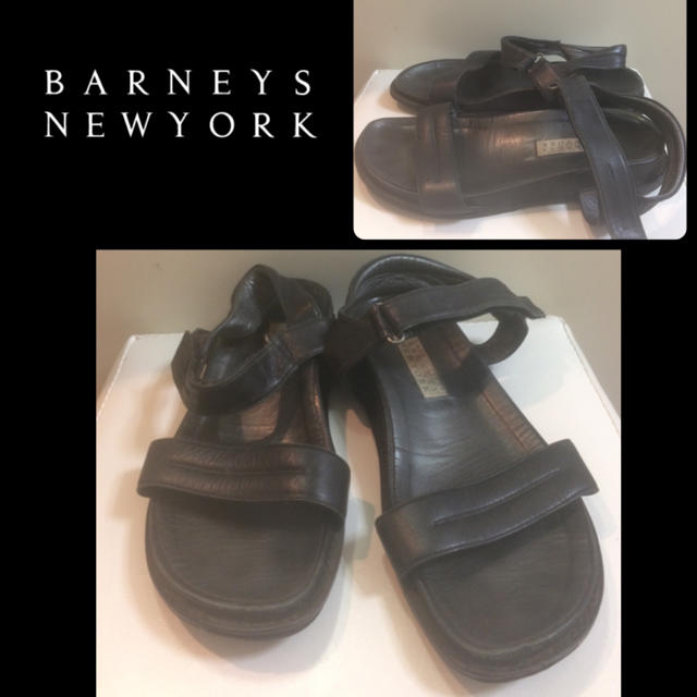 BARNEYS NEW YORK(バーニーズニューヨーク)のバーニーズニューヨーク♡ブラックレザー サンダル♡ レディースの靴/シューズ(サンダル)の商品写真