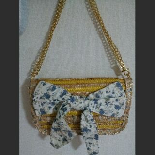 キャセリーニ(Casselini)の花柄MIXリボン2wayクラッチBAG(クラッチバッグ)