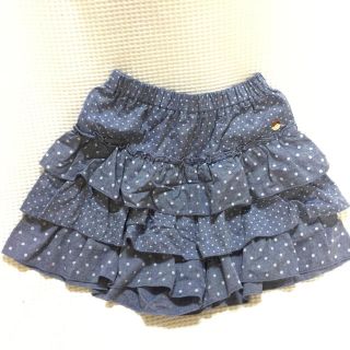 ミキハウス(mikihouse)のお値下げ！！美品☆ミキハウス☆リーナちゃんドット柄キュロット140センチ☆(パンツ/スパッツ)