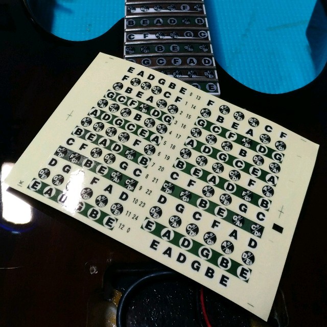 ギター指板音名シール　改良型2 楽器のギター(エレキギター)の商品写真