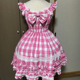 アンジェリックプリティー(Angelic Pretty)のAngelic Pretty コットンキャンディーJSKとカチューシャセット(ひざ丈ワンピース)