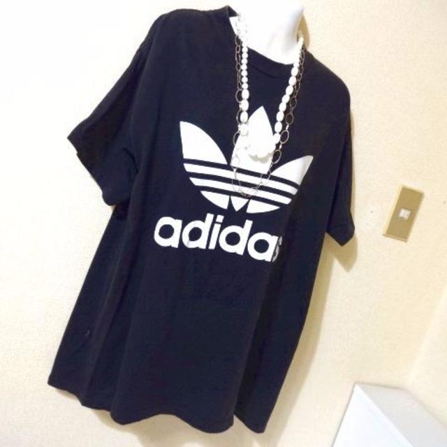 adidas(アディダス)のadidasアディダスゆったりBIGTシャツロゴ① レディースのトップス(Tシャツ(半袖/袖なし))の商品写真