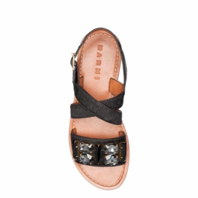Marni(マルニ)のMARNI ビジュー レザー サンダル フラットシューズ レディースの靴/シューズ(サンダル)の商品写真
