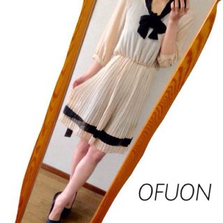 オフオン(OFUON)の新品タグ付き＊ シースルー 膝丈 ワンピース OFUON(ひざ丈ワンピース)