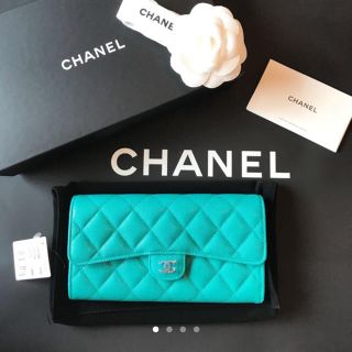 シャネル(CHANEL)の専用❁シャネル マトラッセ フラップウォレット❁エメラルドグリーン 新品!!(財布)