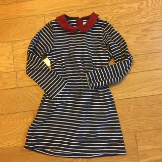 プチバトー(PETIT BATEAU)のプチバトー長袖ボーダーワンピース(ワンピース)