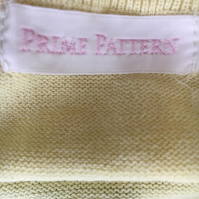 PRIME PATTERN(プライムパターン)のイエローサマーニット レディースのトップス(カットソー(半袖/袖なし))の商品写真