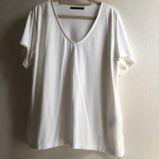 ムルーア(MURUA)のMURUA シンプル ホワイト とろみTシャツ(Tシャツ(半袖/袖なし))