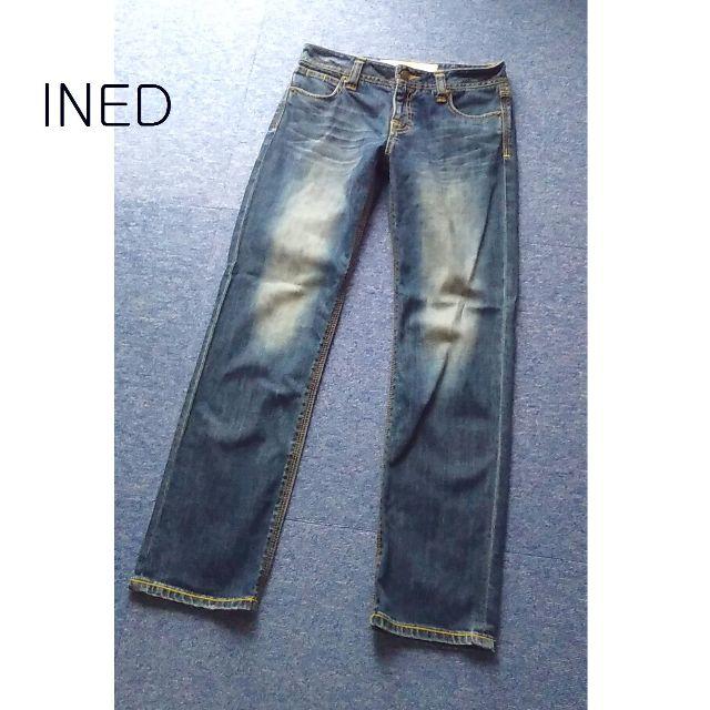 INED(イネド)のしろみ様　美品INEDジーンズ ワイドパンツデニム ガウチョパンツ フレアパンツ レディースのパンツ(デニム/ジーンズ)の商品写真