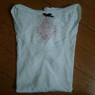 バービー(Barbie)のBarbieﾊﾞｰﾋﾞｰ★シンプル白Tシャツ　M(Tシャツ(半袖/袖なし))