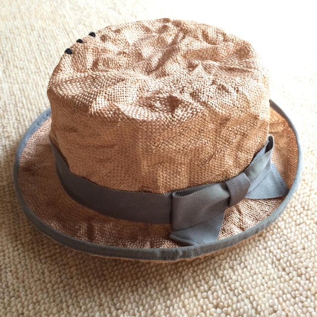 Maison de Reefur(メゾンドリーファー)のメゾンドリーファー★ハット★グレーリボン レディースの帽子(麦わら帽子/ストローハット)の商品写真