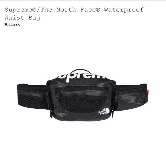 即発送‼️ supreme tnf waterproof waist bag