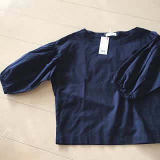 ユニクロ(UNIQLO)の新品 タグ付き UNIQLOコットンリネンTブラウス(シャツ/ブラウス(長袖/七分))