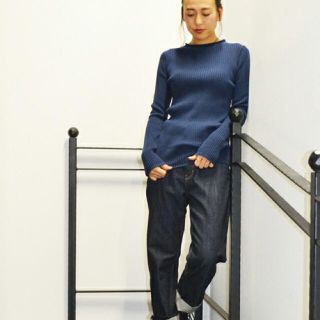 ブラックバイマウジー(BLACK by moussy)の【お値下げ】ブラックバイマウジー Rib stitch heather knit(カットソー(長袖/七分))