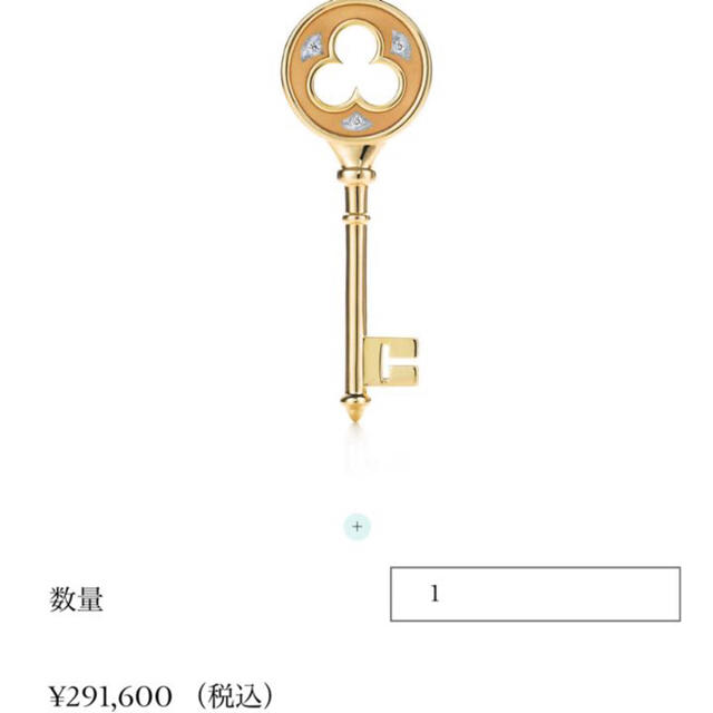 Tiffany & Co.(ティファニー)のつくし様専用 291,600円 9g クローバーキー ネックレス トップ レディースのアクセサリー(ネックレス)の商品写真