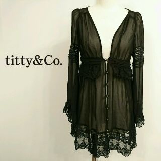 ティティアンドコー(titty&co)の♥tity&Co.♥ロングシフォンカーディガン♥(カーディガン)