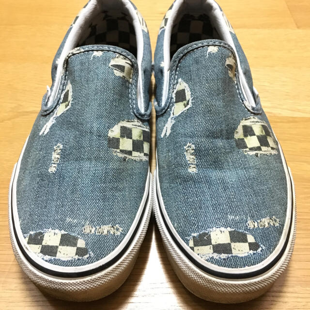 VANS(ヴァンズ)のVANS デニム×ブロックチェック柄 スリッポン レディースの靴/シューズ(スニーカー)の商品写真