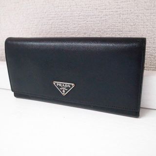 プラダ(PRADA)のミイちゃん様専用♡プラダ 長財布 サフィアーノレザー 黒 バッグ 財布 小物(財布)