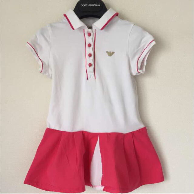 ARMANI JUNIOR(アルマーニ ジュニア)のアルマーニ 子供服 女の子 ワンピース 82 80 キッズ/ベビー/マタニティのベビー服(~85cm)(ワンピース)の商品写真