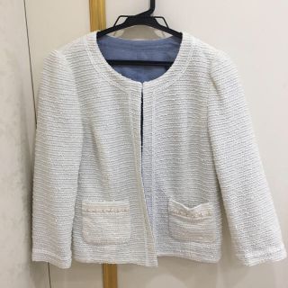 アプワイザーリッシェ(Apuweiser-riche)の新品タグ付♬アプワイザーリッシェのリバーシブルノーカラージャケット♡春夏(ノーカラージャケット)