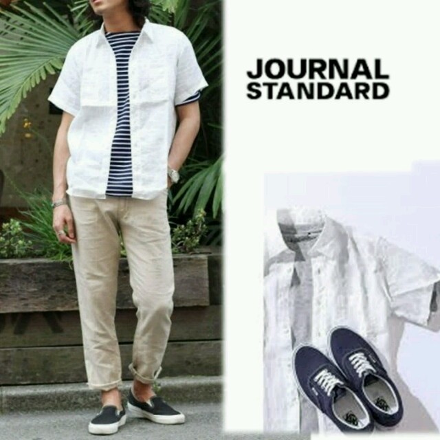 JOURNAL STANDARD(ジャーナルスタンダード)の新品人気★ジャーナルスタンダード メンズリネン半袖シャツL メンズのトップス(シャツ)の商品写真