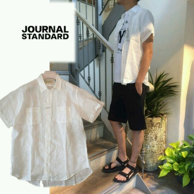 JOURNAL STANDARD(ジャーナルスタンダード)の新品人気★ジャーナルスタンダード メンズリネン半袖シャツL メンズのトップス(シャツ)の商品写真