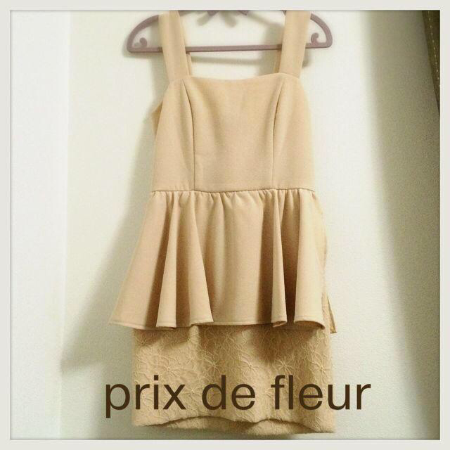 prix de fleur(プリドフルール)のペプラムワンピース レディースのワンピース(ミニワンピース)の商品写真